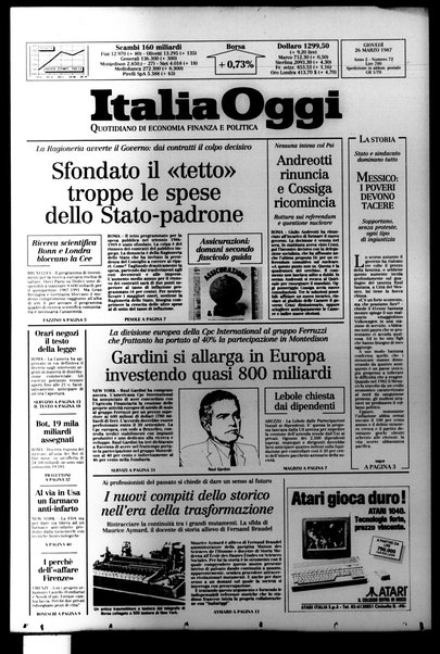 Italia oggi : quotidiano di economia finanza e politica